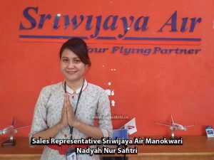 Nadyah Nur Safitri, Sales Representative Sriwijaya Air