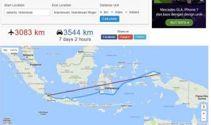 Jarak Manokwari-Jakarta