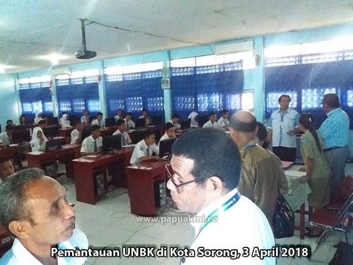 Pemantauan UNBK 2018 di Kota Sorong