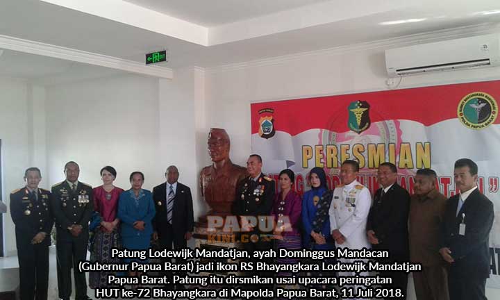 Patung Lodewijk Mandatjan Ikon RS Bhayangkara Papua Barat