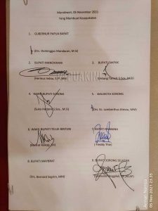 Ini Kesepakatan Manokwari Raker Bupati Walikota se Papua Barat
