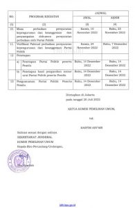 Pendaftaran Parpol Peserta Pemilu Mulai 1 Agustus 2022, Ini Jadwalnya
