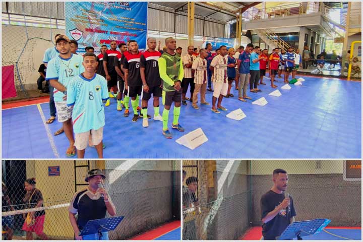 Tendang Bola, Dominggus Mandacan Buka Turnamen Futsal PAM Petrus Amban