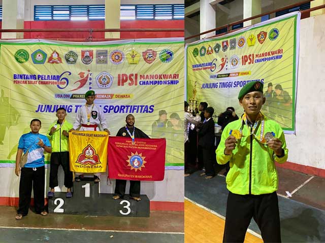 Prajurit Kodim Pegunungan Arfak Raih 2 Medali Kejuaraan IPSI Manokwari