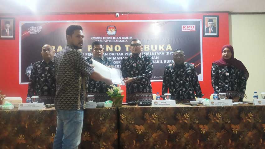 KPU Kaimana Tetapkan DPS Pilkada 41733