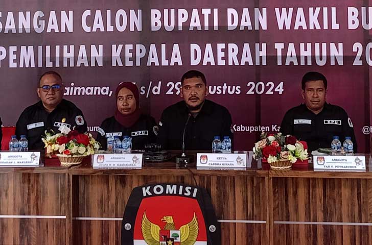 KPU Kaimana Akan Tambah Waktu Pendaftaran Bila Hanya Satu Pasangan Calon