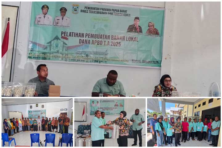 Distransnaker Papua Barat Latih Pembuatan Bahan Lokal di Bintuni