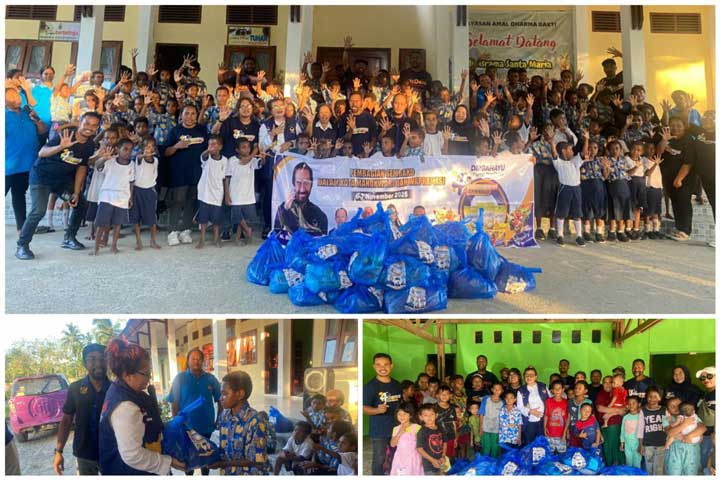 Jelang HUT ke 14 Nasdem Papua Barat Berbagi Bahan Pokok